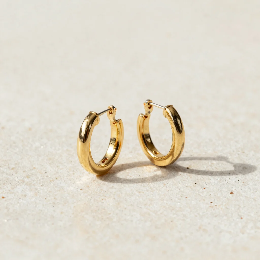 Sculpted Huggie Hoops